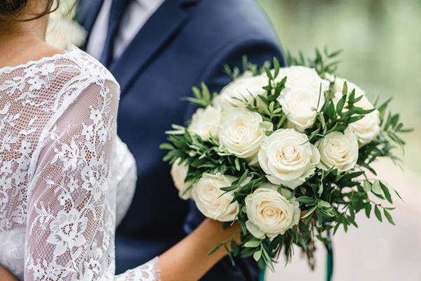 A bride and groom